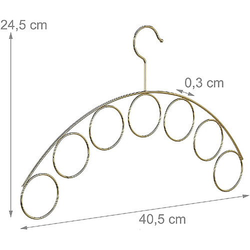 Helloshop26 Cintre élégant en métal porte-écharpes 13_0000739