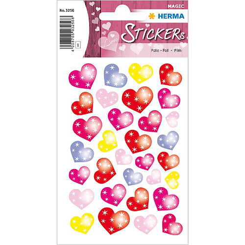 HERMA Sticker MAGIC 'Coeurs étoilés', film plastique ()