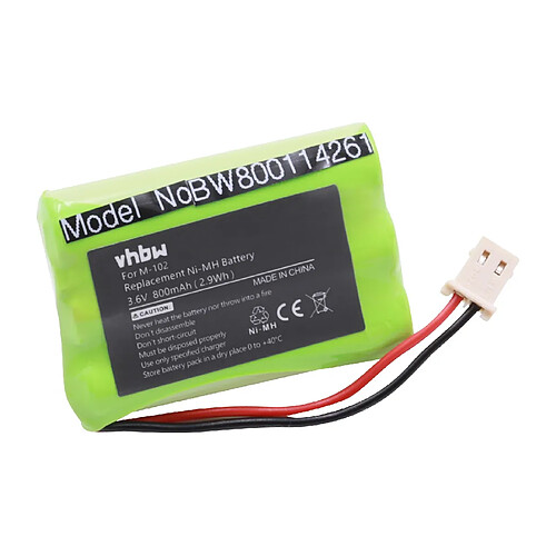 vhbw NiMH batterie 800mAh (3.6V) pour combiné téléphonique téléphone fixe Maxuss M-102, M102