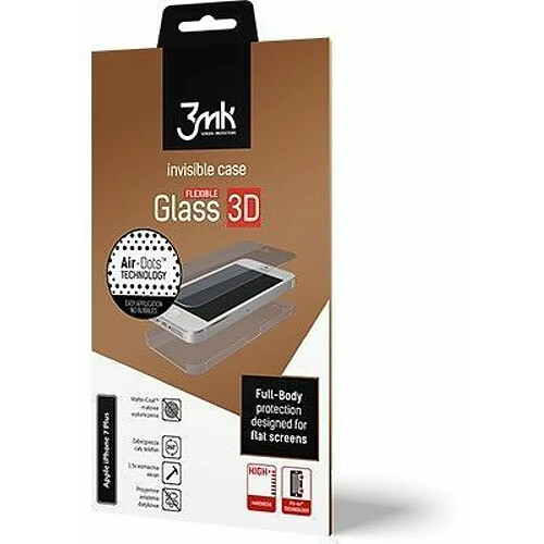 3mk Protection flexible en verre pour iPhone 8 Plus 3D Transparent