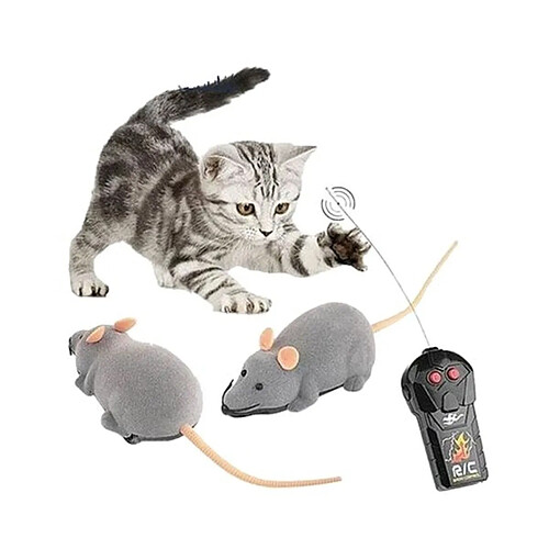 Totalcadeau Souris factice télécommandée drôle jouet pour chat ou farce