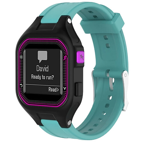 Wewoo Bracelet pour montre connectée Dragonne ajustable Garmin Forerunner 25 vert menthe