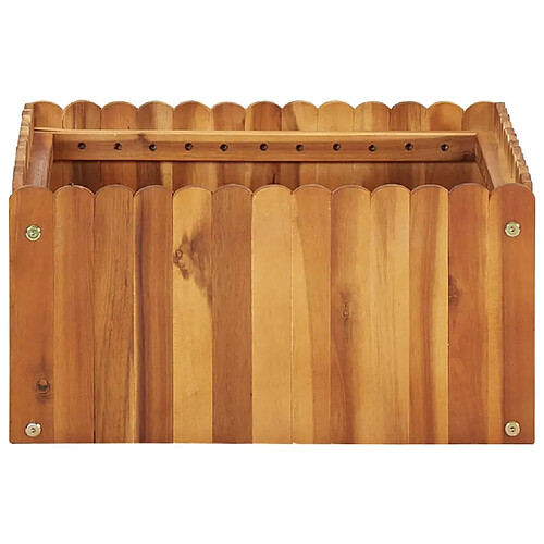 Maison Chic Jardinière,Lit surélevé de jardin - Bac à fleurs - pot de fleur 50x50x25 cm Bois massif d'acacia -GKD86166