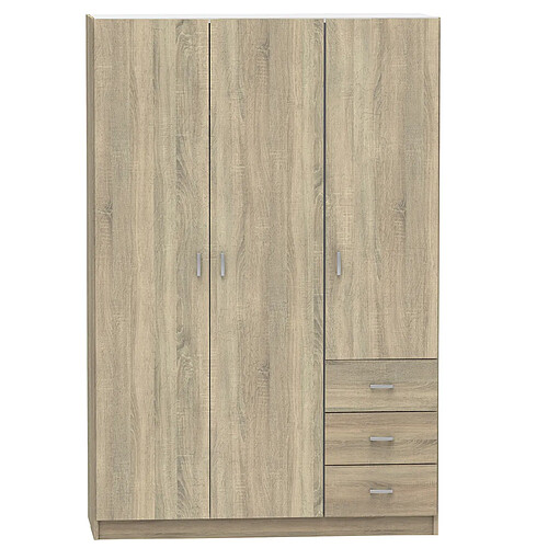 Pegane Armoire placard / meuble de rangement coloris cambrian - Hauteur 180 x Longueur 120 x Profondeur 50 cm