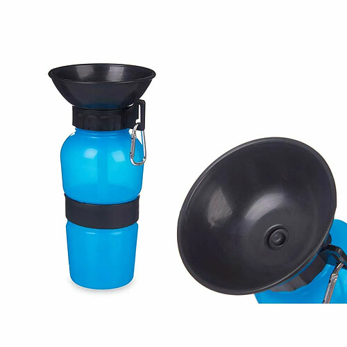 Mascow Bouteille Abreuvoir pour Chiens Bleu Noir Métal Plastique 500 ml · Reconditionné