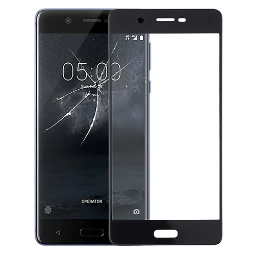 Wewoo Lentille extérieure en verre pour Nokia 5 Noir