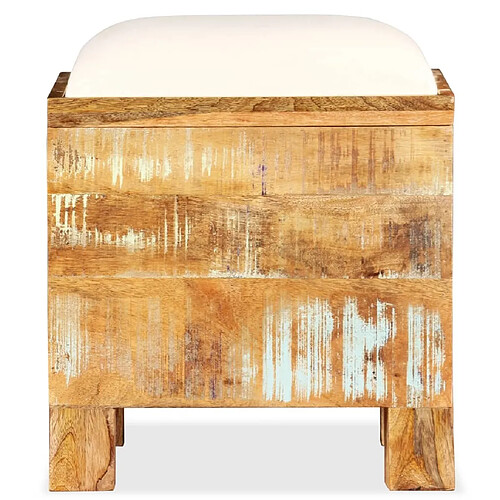 Maison Chic Banc de rangement | Meuble de rangement d'Entrée | Coffres d'Intérieur Bois massif recyclé 40 x 40 x 45 cm -MN30885