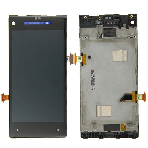 Wewoo Pour HTC 8X bleu foncé pièce détachée écran LCD + tactile Digitizer Assemblée avec cadre