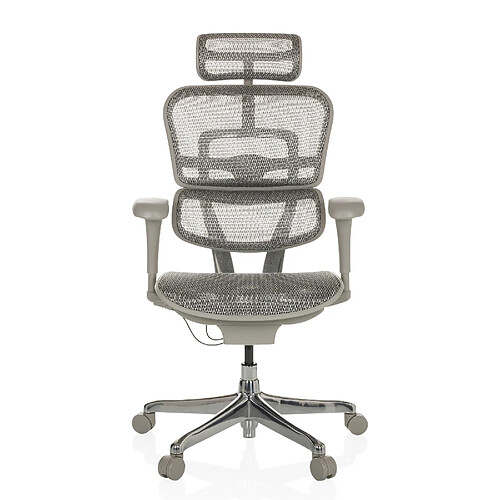 Chaise de bureau / Fauteuil de direction ERGOHUMAN EDITION I G Tissu maille gris clair hjh OFFICE