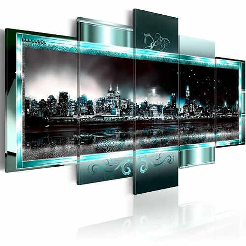 Paris Prix Tableau New York Turquoise : la Nuit étoilée 100 x 200 cm