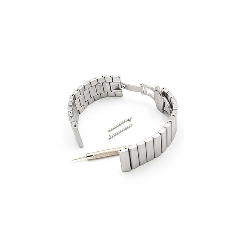 vhbw bracelet compatible avec Vector Luna Watch montre connectée - 19cm acier inoxydable argent