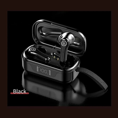 Yyk-Anc Pro Intra-Auriculaire Tws 5.1 Bluetooth-Casque Annulation De Bruit Affichage Numérique Contrôle Tactile Écouteurs Noir