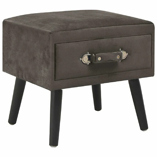 Maison Chic Table de chevet,Table de nuit,Table d'appoint pour salon Gris 40x35x40 cm Velours -MN42634