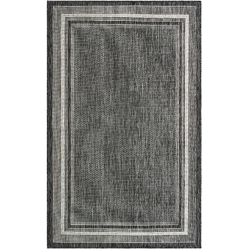 Hadorn Tapis d'Extérieur - 245x160 - Noir - Tulum