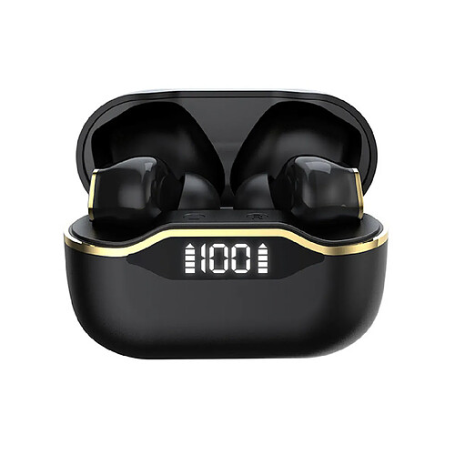 Universal Écouteurs sans fil Bluetooth 5.0 écouteurs 9D stéréo écouteurs avec microphone pour Huawei Samsung Xiaomi casque de sport | écouteurs Bluetooth(Le noir)