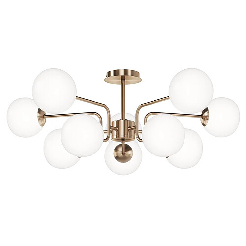 MAYTONI Plafonnier Globe Moderne 10 Lumières Laiton E14