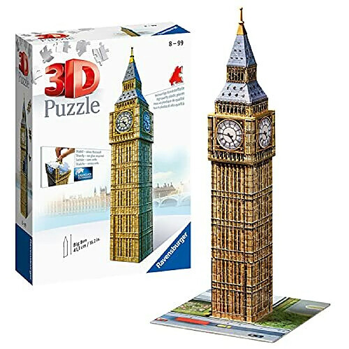 Ravensburger Big Ben Puzzle 3D 216 piAces pour enfants et adultes - La technologie Easy click signifie que les piAces semboAtent parfaitement