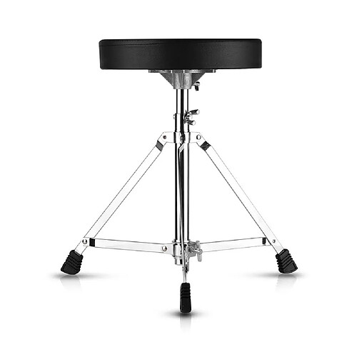 Justgreenbox Tabouret de siège rembourré rond universel Trône de tambour Pieds en acier inoxydable à simple renfort antidérapant - 4000776866742