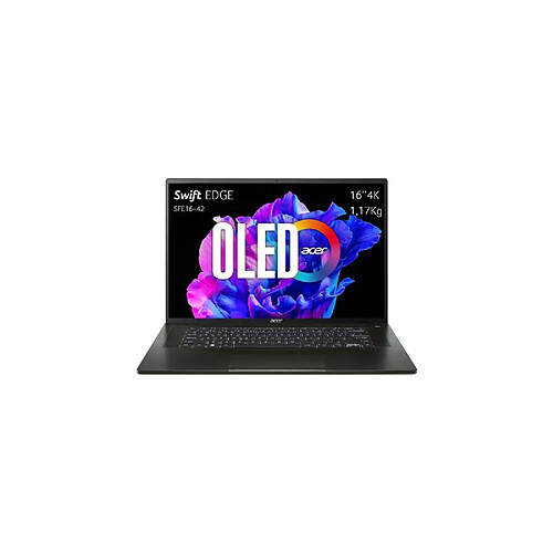 PC Portable Acer Swift Edge 16 OLED SFE16 42 R8GA 16" AMD Ryzen 7 16 Go RAM 1 To SSD Noir Olive