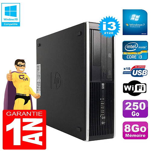 PC HP Compaq Pro 6300 SFF I3-2120 RAM 8Go Disque 250Go Graveur DVD Wifi W7 · Occasion