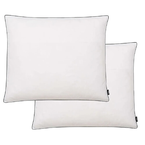 vidaXL Oreiller lot de 2 Remplissage de duvet léger 70 x 60 cm Blanc