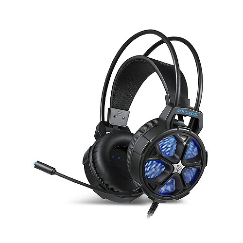 Universal COOL2000 3.5mm + USB câblé casque de jeu omnidirectionnel casque stéréo rétroéclairé LED avec microphone.