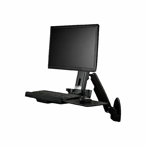 STARTECH Support de bureau debout mural pour écran à fixation VESA jusqu'à 24" et 8 kg - Bras articulé pour moniteur