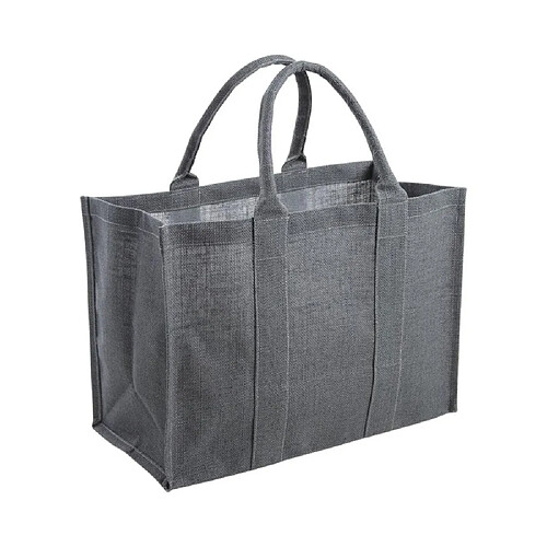 Aubry Gaspard Sac en jute plastifiée gris.