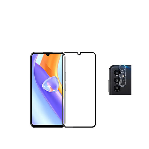 Kit de film de caméra arrière + Verre de couverture en 5D trempé Phonecare pour Samsung Galaxy A15 - Transparent/ le noir