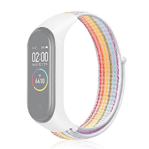 Wewoo Bracelet pour montre connectée de tissé en nylon avec Xiaomi Mi Band 3/4 Couleur