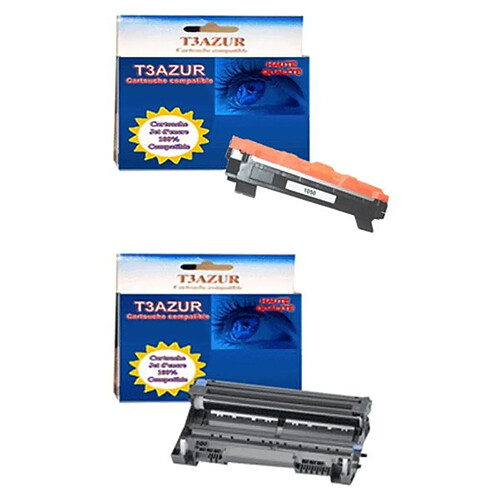 T3Azur TN1050/DR1050 - Toner+Tambour compatible Brother TN1050+DR1050