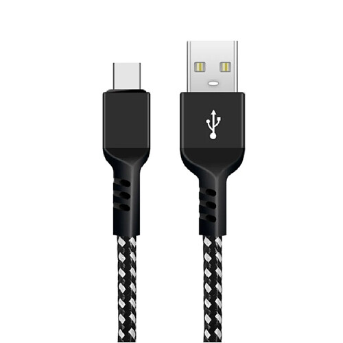 Maclean câble USB C, supportant Fast Charge, transfert de données, 2.4A, 5V/2.4A, noir, longueur 2m, MCE482