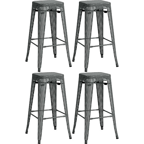 Non Lot de 4 tabourets de bar Fletcher