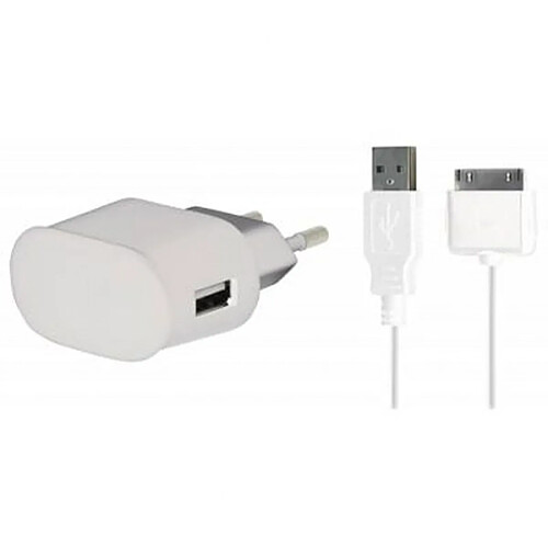 Blueway Mini chargeur de voyage 1A pour iPhone 3G/3GS/4/4S et iPod Touch Blanc