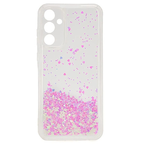 iLike Coque arrière en silicone à paillettes pour Samsung Galaxy A35 5G (A356E) (A356B) Rose clair