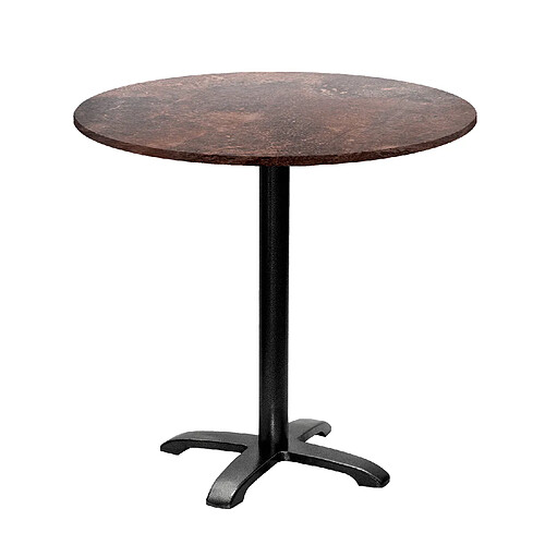 Restootab Table ronde Ø80cm - modèle Bazila rouille roc