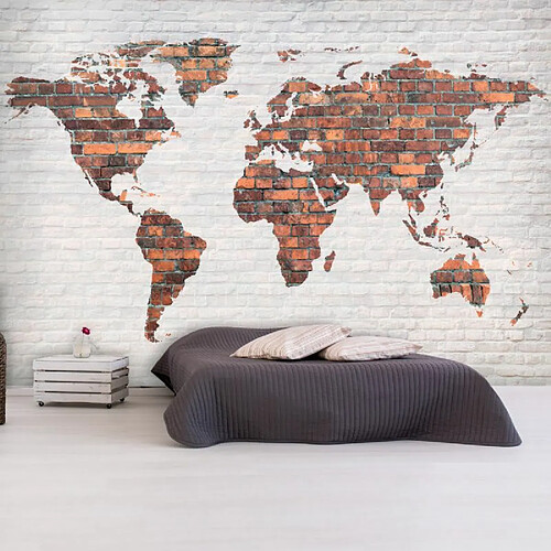 Paris Prix Papier Peint World Map : Brick Wall 280 x 400 cm