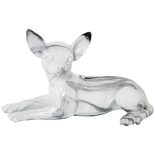 Figurine Décorative Alexandra House Living Plastique Chien 17 x 28 x 18 cm Marbre