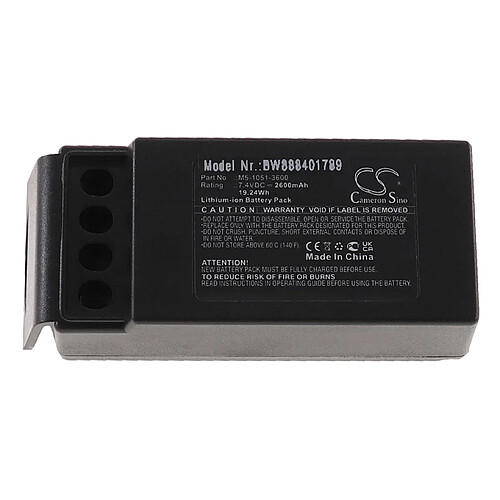 vhbw Batterie compatible avec Cavotec M9-1051-3600 EX, MC-3, MC-3000 opérateur télécommande industrielle (2600mAh, 7,4V, Li-ion)