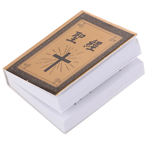 1/6 Mini Livre en langue chinoise Livre de la Sainte Bible Dollhouse Miniatures Gold