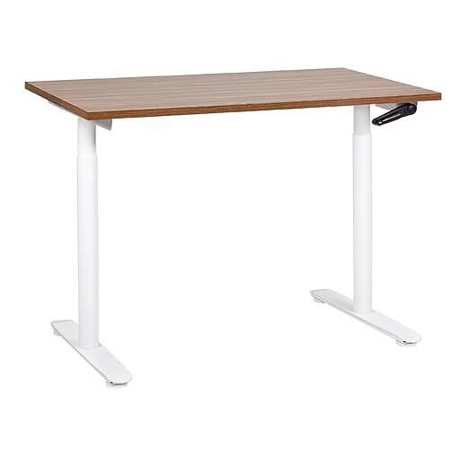 Beliani Table à hauteur ajustable Manuel 120 x 72 cm Bois foncé DESTINAS