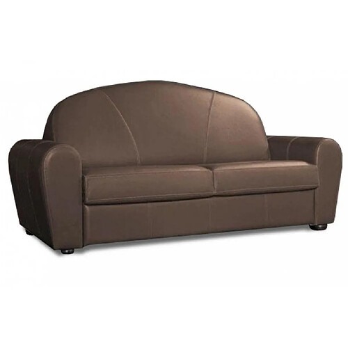 Inside 75 Canapé lit CLUB DELUXE convertible EXPRESS 120 cm cuir taupe matelas 16 cm