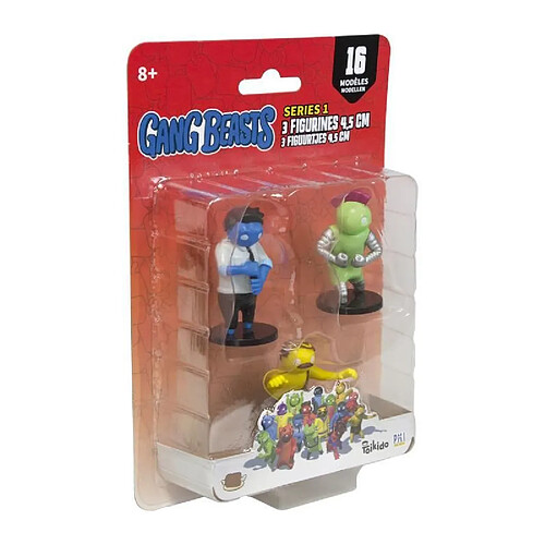 Gang Beasts - 3 Figurines de 4,5 cm - Lot 3 - Figurines de Collection - Jeux Vidéos - Lansay