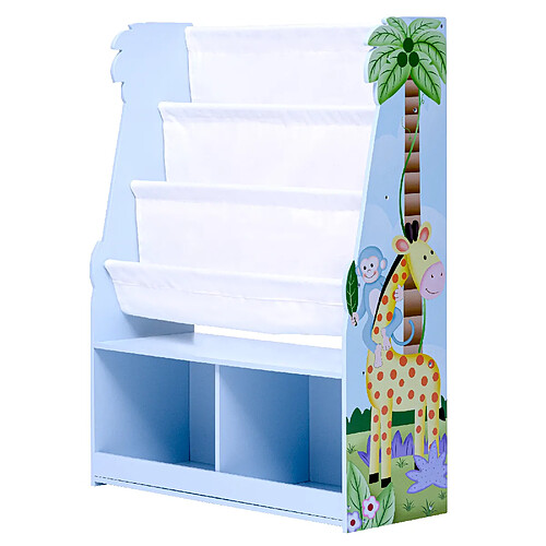 Etagère de rangement enfant garçon en bois Sunny Safari bleu Fantasy Fields TD-13410SS