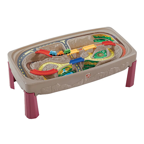 Step2 Deluxe Grand Canyion Table de jeu Circuit Voiture et Train | Circuit Enfant Voitures inclus