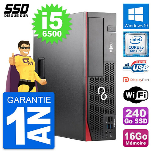 PC Fujitsu Esprimo D556 DT Intel Core i5-6500 RAM 16Go SSD 240Go Windows 10 Wifi · Occasion