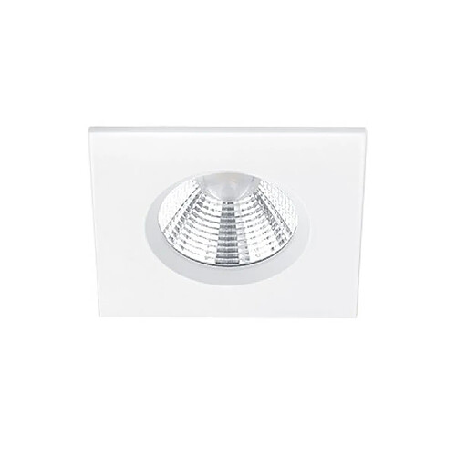 Lumière Downlight Encastrable Carré Moderne Blanc Mat 3000K IP65