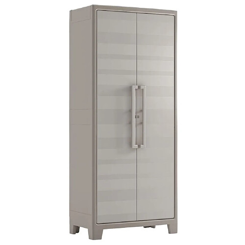 Keter Armoire de rangement polyvalente Gulliver Beige et marron 182 cm