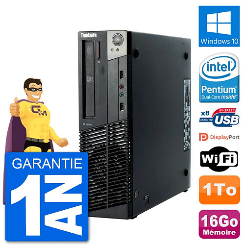 PC Lenovo M92p SFF Intel G630 RAM 16Go Disque Dur 1To Windows 10 Wifi · Occasion