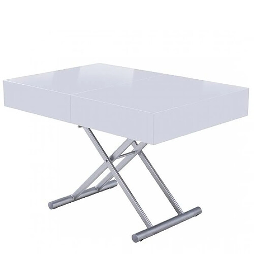 Inside 75 Table relevable extensible HARIE laquée blanc